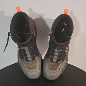 Puma Black and Gray Sneakers with Orange Accents